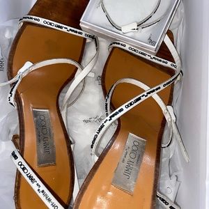 Exclusive Jimmy Choo-Off White Sandal Heels Size 9